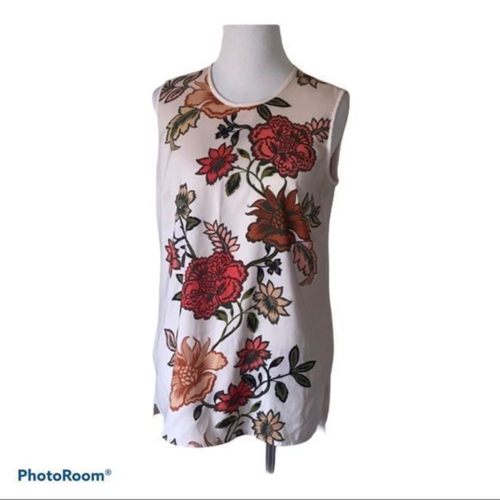 Vince Camuto women’s XS floral sleeveless blouse
